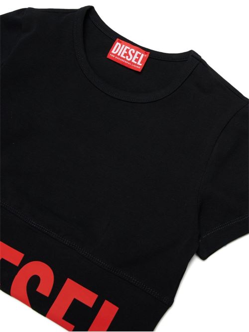 T-shirt bambina Diesel nera a manica corta DIESEL KIDS | J02581KYA0LK900